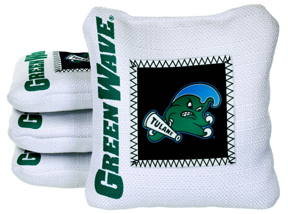 Officially Licensed Collegiate Cornhole Bags - Gamechangers - Set of 4 - Tulane University