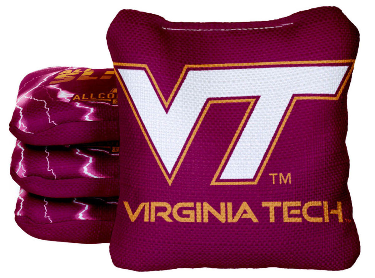 Officially Licensed Collegiate Cornhole Bags - All-Slide 2.0 - Set of 4 - Virginia Tech University