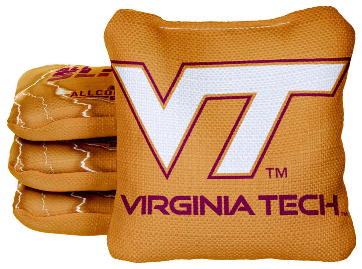 Officially Licensed Collegiate Cornhole Bags - All-Slide 2.0 - Set of 4 - Virginia Tech University