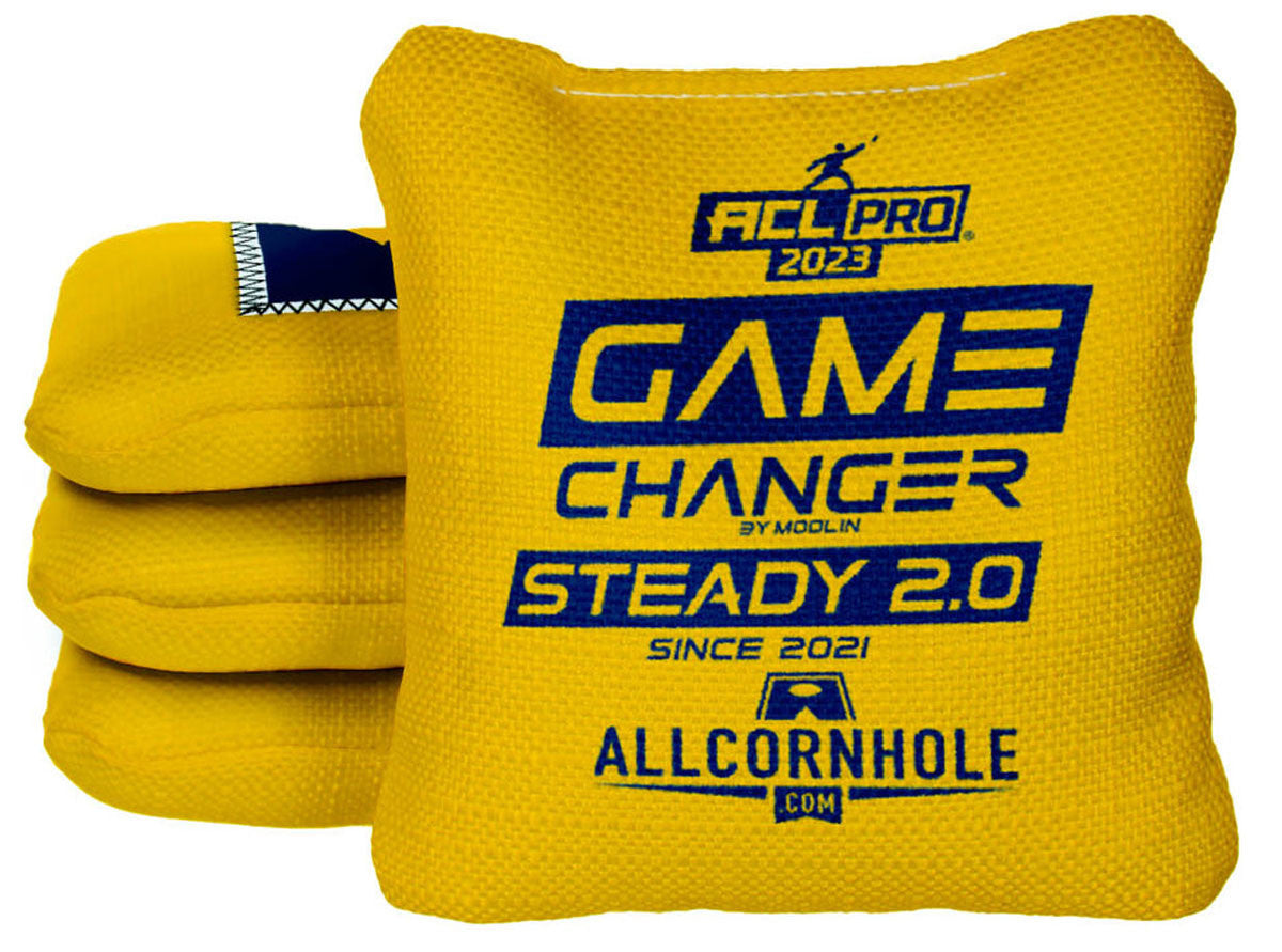 Officially Licensed Collegiate Cornhole Bags - Gamechanger Steady 2.0 - Set of 4 - West Virginia University